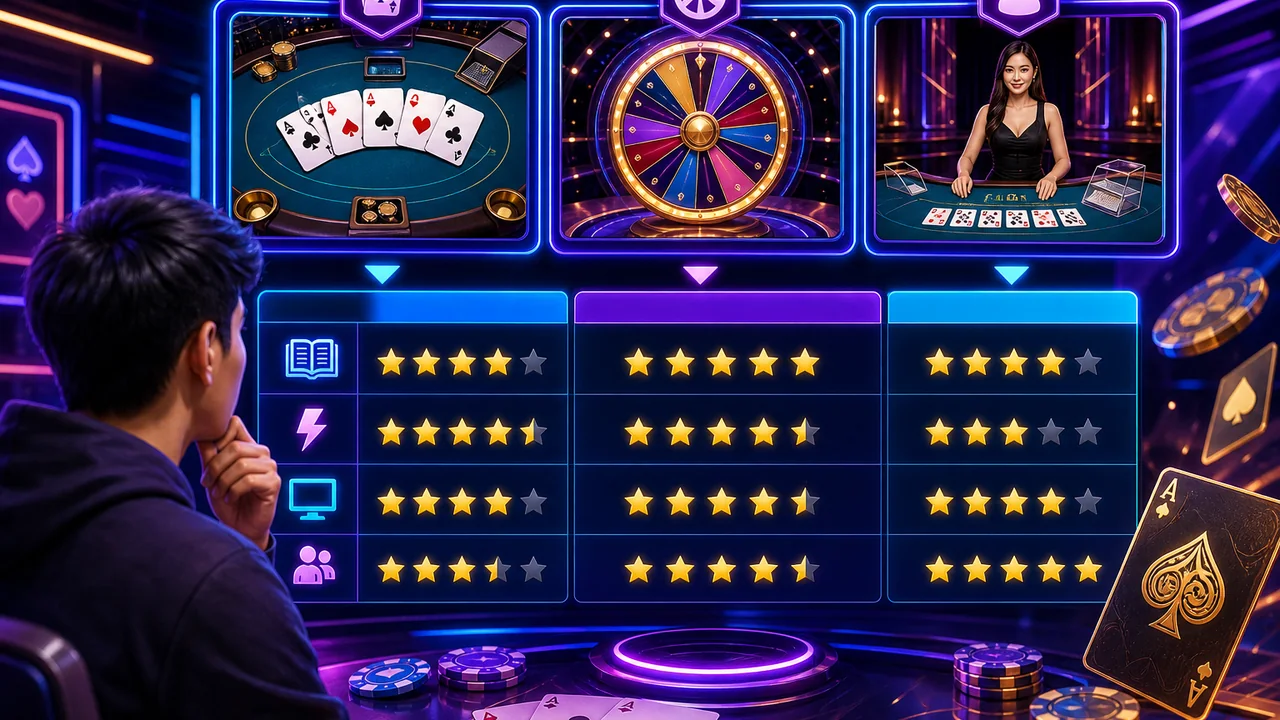 Chọn game theo gu và nhịp chơi: cách chọn trò chơi hubet phù hợp